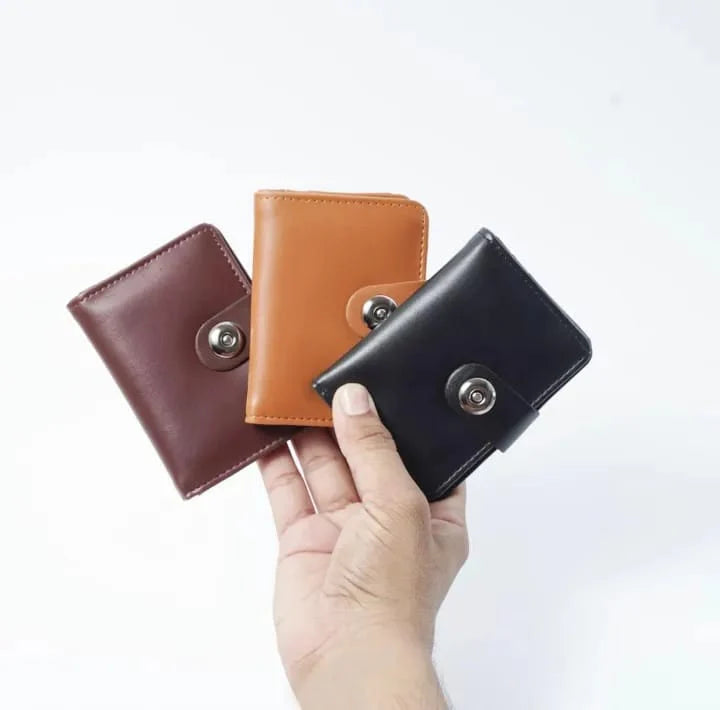 Mini Button Closure Wallet
