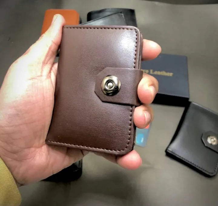 Mini Button Closure Wallet