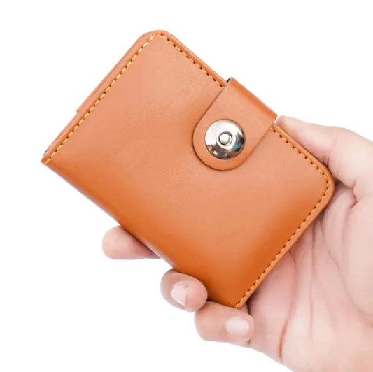 Mini Button Closure Wallet